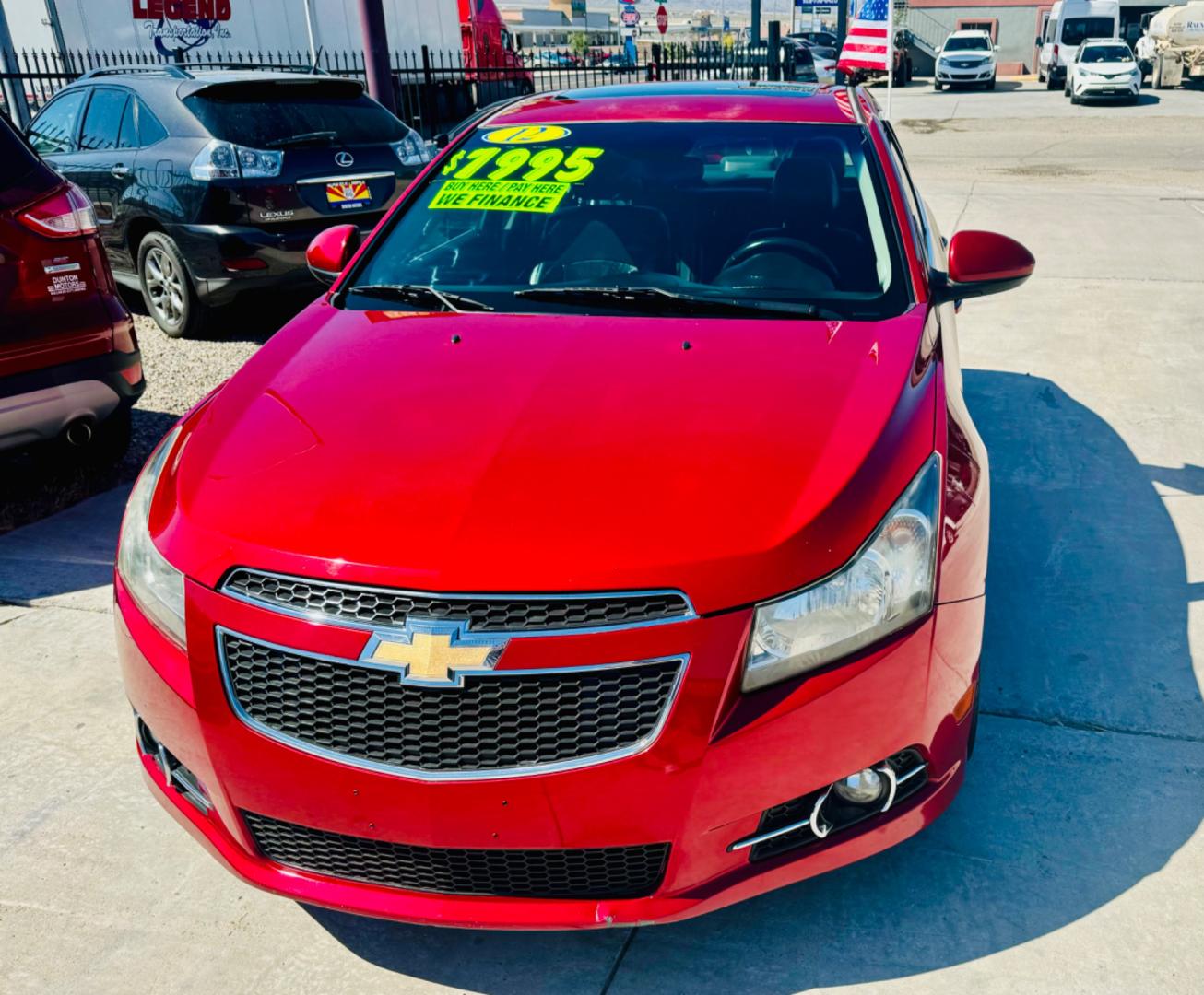 2012 Red Chevrolet Cruze LT , located at 2190 Hwy 95, Bullhead City, AZ, 86442, (928) 704-0060, 0.000000, 0.000000 - 2012 Chevrolet Cruze LT. automatic, leather, moonroof, loaded. In house financing available.Buy here pay here. Free Carfax. Free warranty. - Photo#1